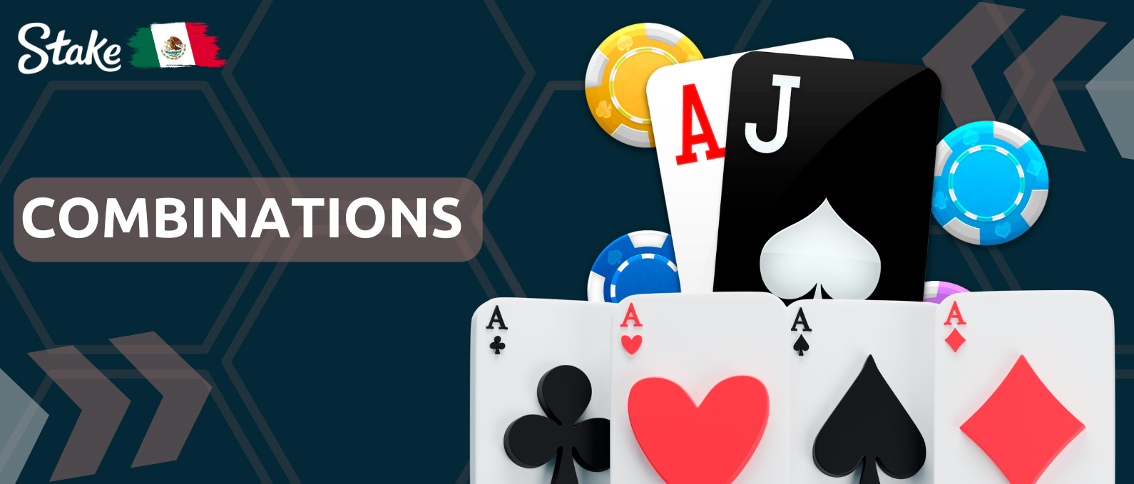 Hay varios tipos de combinaciones en Poker Stake